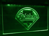 Philadelphia Phillies LED Neon Sign USB - Green - TheLedHeroes