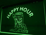 Duff Happy Hour (2) LED Neon Sign Electrical - Green - TheLedHeroes