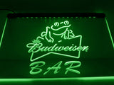 Budweiser Frog Bar LED Neon Sign Electrical - Green - TheLedHeroes