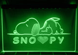 FREE Snoopy Peanuts LED Sign - Green - TheLedHeroes