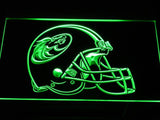 Austin Wranglers Helmet LED Neon Sign USB - Green - TheLedHeroes