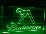 Budweiser Girl LED Neon Sign USB - Green - TheLedHeroes