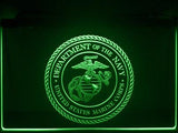 United States Marine Corps LED Neon Sign USB - Green - TheLedHeroes