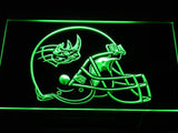 Grand Rapids Rampage Helmet LED Neon Sign USB - Green - TheLedHeroes