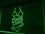 Coors Light Bikini LED Neon Sign USB - Green - TheLedHeroes