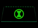Black Widow Symbol LED Neon Sign Electrical - Green - TheLedHeroes