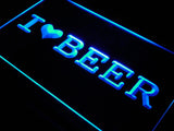 FREE I Love Beer Bar Pub LED Sign - Blue - TheLedHeroes