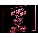 FREE Beer Pong Get Your Balls Wet LED Sign - Red - TheLedHeroes