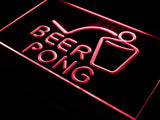 FREE Beer Pong Bar Pub Club Game LED Sign - Red - TheLedHeroes