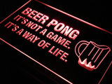 Beer Pong A Way of Life LED Neon Sign Electrical - Red - TheLedHeroes