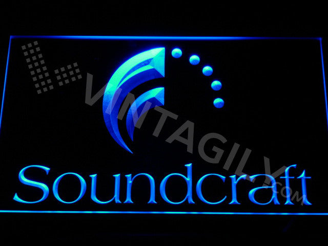 Soundcraft LED Sign - Blue - TheLedHeroes