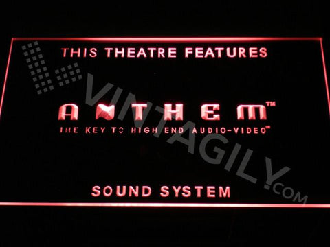 Anthem Sound System LED Neon Sign USB - Red - TheLedHeroes