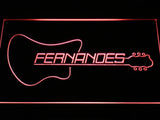 FREE Fernandes Guitar 2 LED Sign - Red - TheLedHeroes