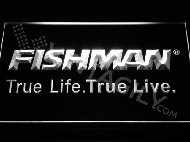 Fishman LED Sign - White - TheLedHeroes