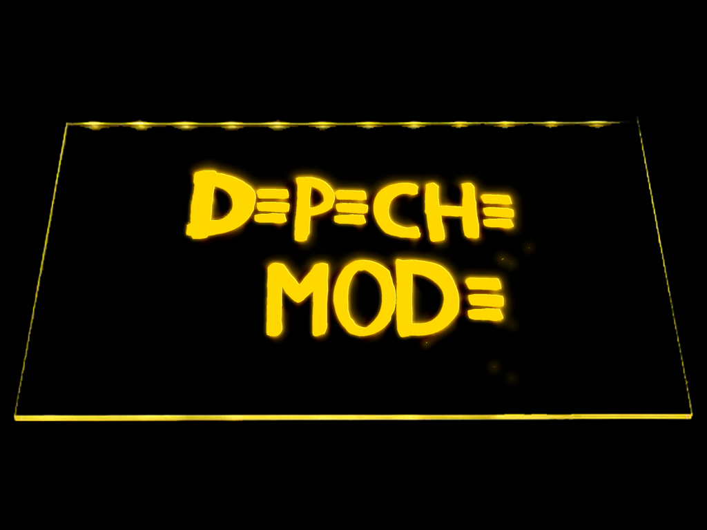 FREE Depeche Mode (2) LED Sign - Yellow - TheLedHeroes