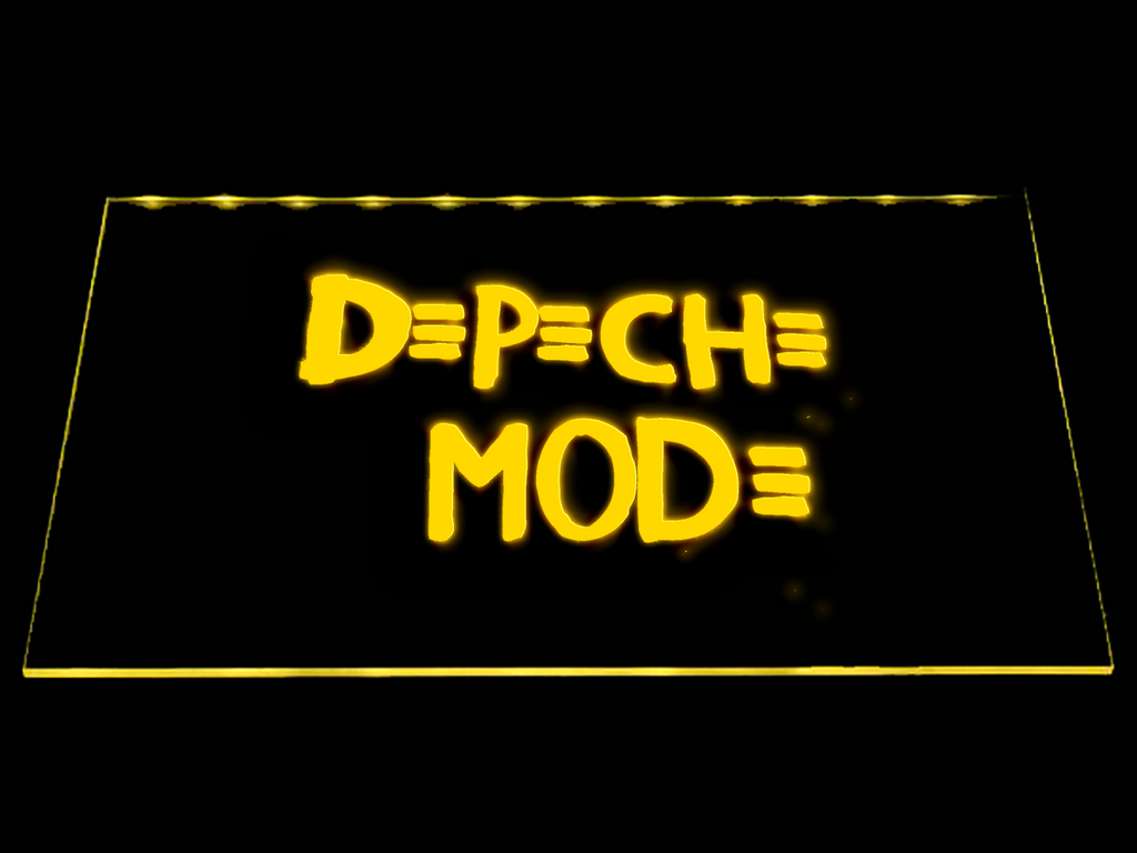 Depeche Mode (2) LED Neon Sign USB - Yellow - TheLedHeroes