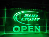 Bud Light Open LED Neon Sign USB - Green - TheLedHeroes