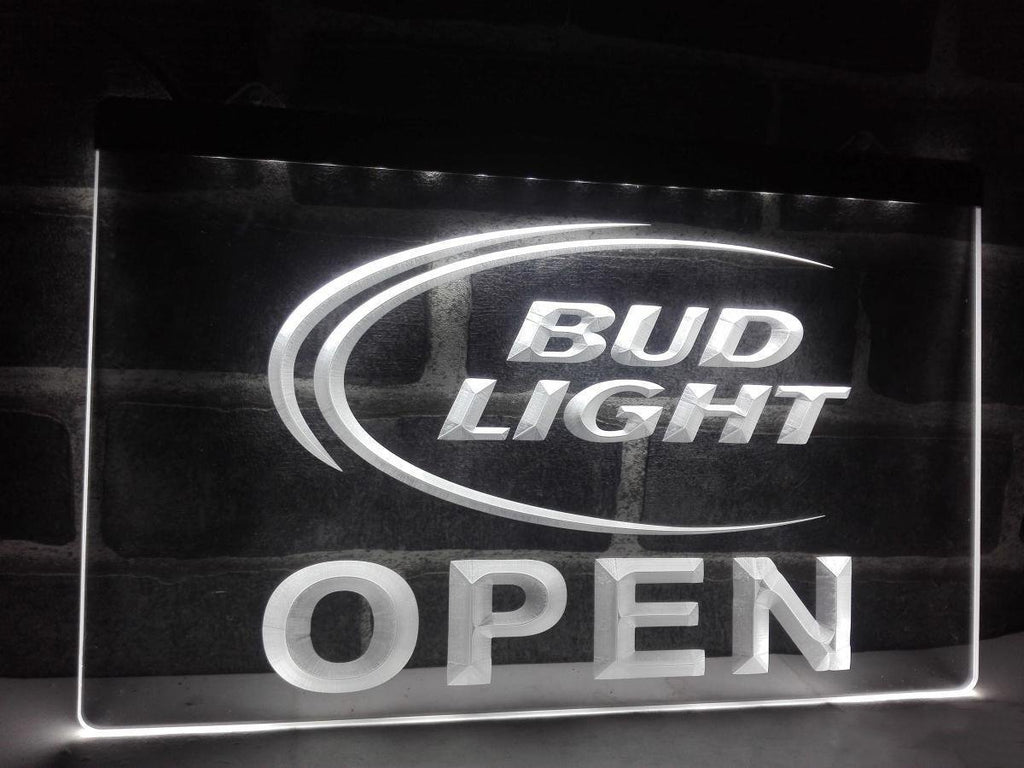 Bud Light Open LED Neon Sign Electrical - White - TheLedHeroes