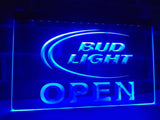 Bud Light Open LED Neon Sign Electrical - Blue - TheLedHeroes