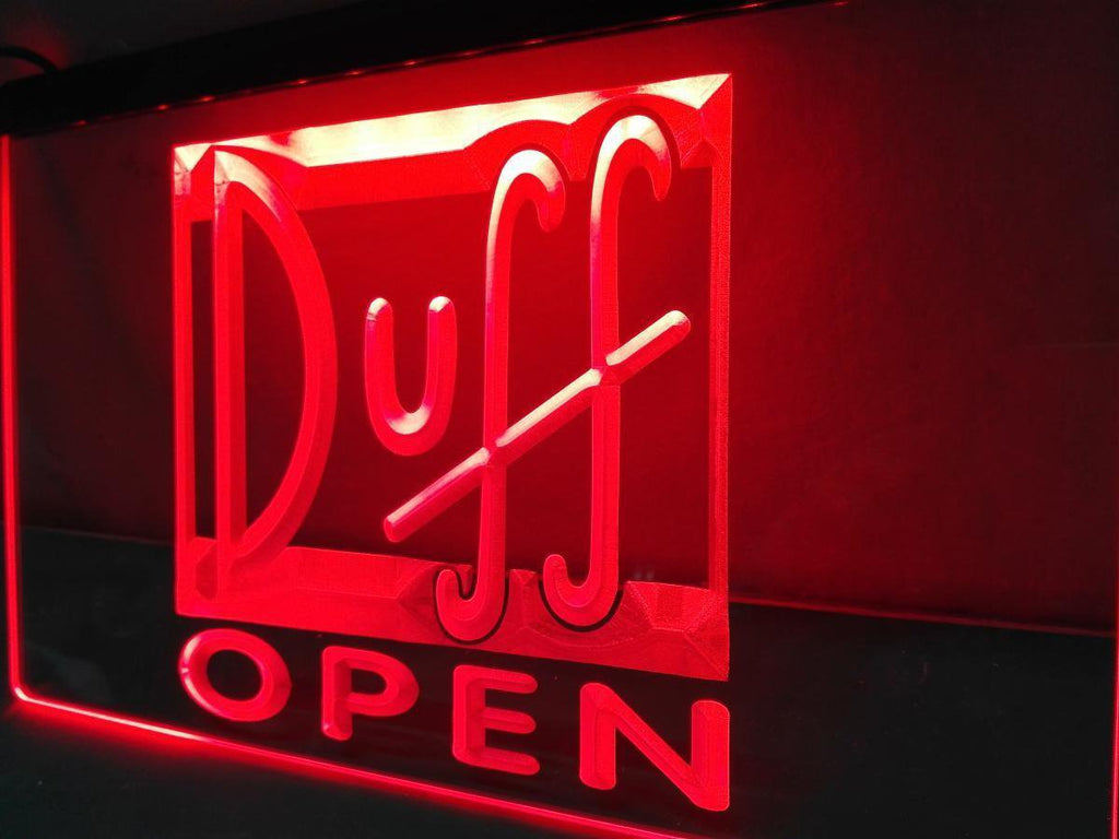 Duff Open LED Neon Sign Electrical - Red - TheLedHeroes