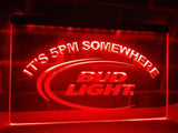 Bud Light It's 5pm Somewhere LED Neon Sign USB - Red - TheLedHeroes