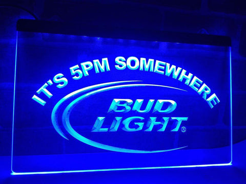 Bud Light It's 5pm Somewhere LED Neon Sign USB -  - TheLedHeroes