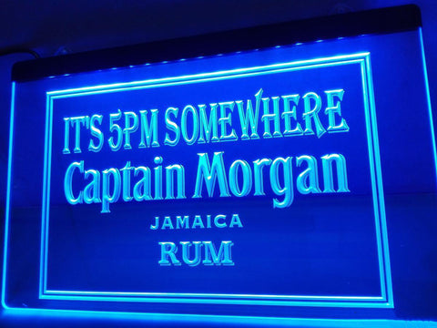 FREE Captain Morgan Jamaica Rum It's 5pm Somewhere LED Sign -  - TheLedHeroes