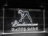 FREE Budweiser Girl Happy Hour LED Sign - White - TheLedHeroes