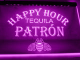 Tequila Patron Happy Hour LED Neon Sign Electrical - Purple - TheLedHeroes