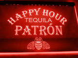 Tequila Patron Happy Hour LED Neon Sign Electrical - Red - TheLedHeroes