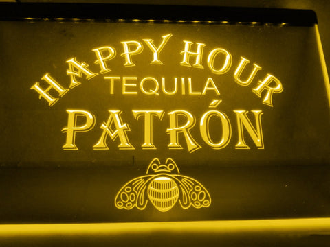 Tequila Patron Happy Hour LED Neon Sign USB -  - TheLedHeroes