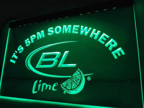 Bud Light Lime It's 5pm Somewhere LED Neon Sign Electrical -  - TheLedHeroes