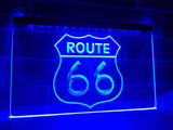 Route 66 Mother Road LED Neon Sign USB - Blue - TheLedHeroes