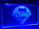 Philadelphia Phillies LED Neon Sign USB - Blue - TheLedHeroes