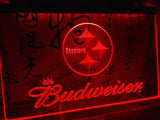 Pittsburgh Steelers Budweiser LED Neon Sign Electrical - Red - TheLedHeroes