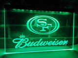 San Francisco 49ers Budweiser LED Neon Sign Electrical - Green - TheLedHeroes