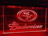 San Francisco 49ers Budweiser LED Neon Sign Electrical - Red - TheLedHeroes