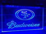San Francisco 49ers Budweiser LED Neon Sign Electrical - Blue - TheLedHeroes