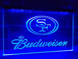FREE San Francisco 49ers Budweiser LED Sign - Blue - TheLedHeroes