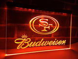 San Francisco 49ers Budweiser LED Neon Sign Electrical - Orange - TheLedHeroes