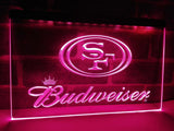 San Francisco 49ers Budweiser LED Neon Sign Electrical - Purple - TheLedHeroes