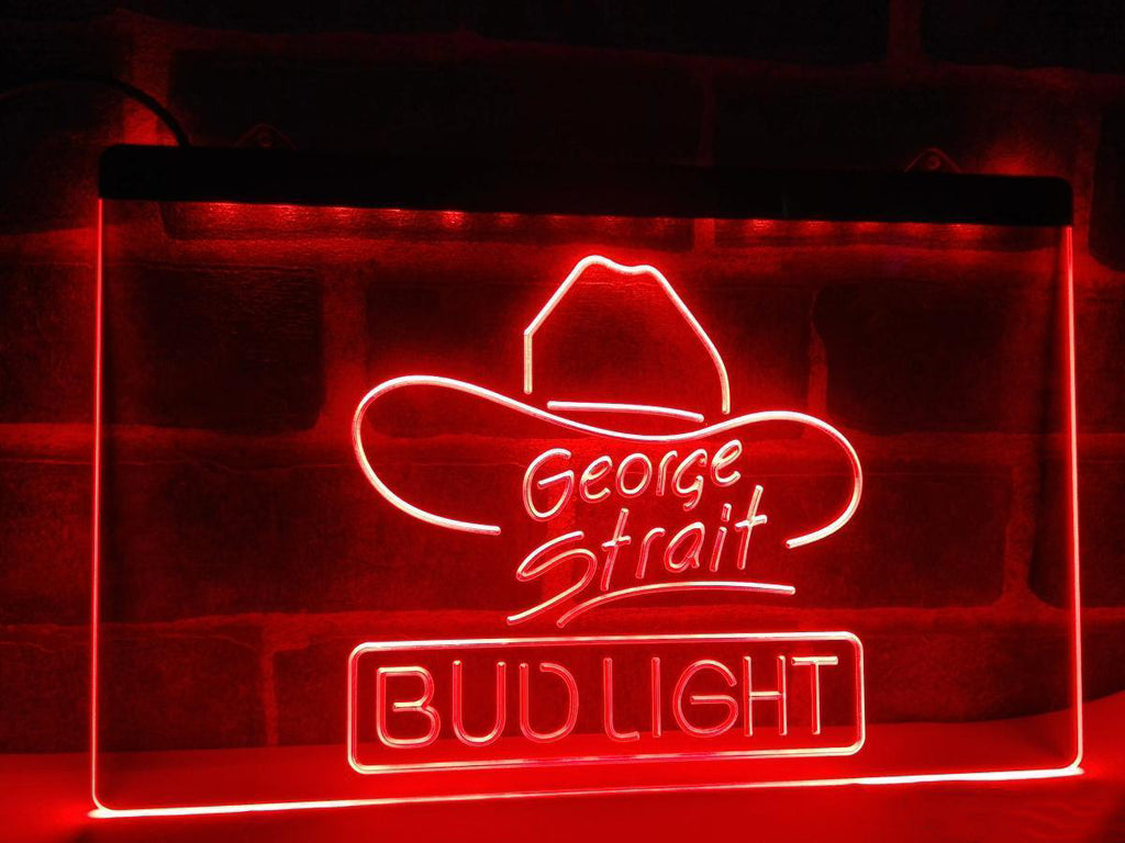 FREE Bud Light Georges Strait LED Sign - Red - TheLedHeroes