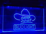 Bud Light Georges Strait LED Neon Sign Electrical - Blue - TheLedHeroes