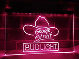 Bud Light Georges Strait LED Neon Sign Electrical - Purple - TheLedHeroes