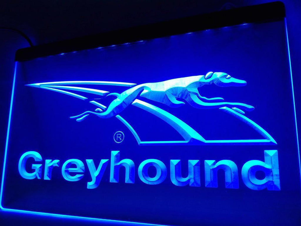 Greyhound Dog LED Neon Sign Electrical - Blue - TheLedHeroes