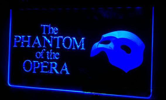 The Phantom of the Opera LED Neon Sign USB - Blue - TheLedHeroes