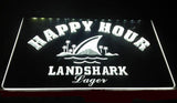 FREE Landshark Lager Happy Hour LED Sign - White - TheLedHeroes