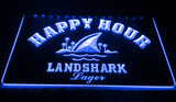 FREE Landshark Lager Happy Hour LED Sign - Blue - TheLedHeroes