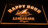 FREE Landshark Lager Happy Hour LED Sign - Orange - TheLedHeroes