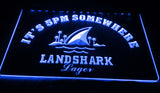 FREE Landshark Lager It's 5pm Somewhere LED Sign - Blue - TheLedHeroes